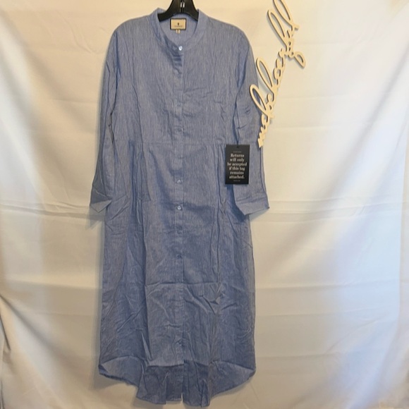 Chambray Linen Lydell Maxi Dress - Picture 6 of 11